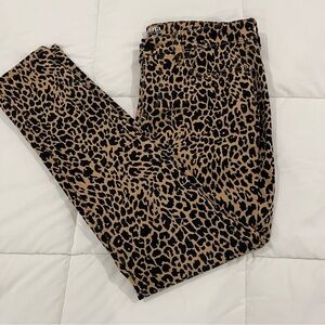 a.n.a Leopard Print Skinny Jeans sexy leopard jeans Size 10 spandex for stretch